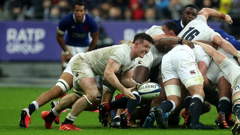 Tom Curry is set to resume at number eight for England against Scotland. Photograph:  David Rogers/Getty
