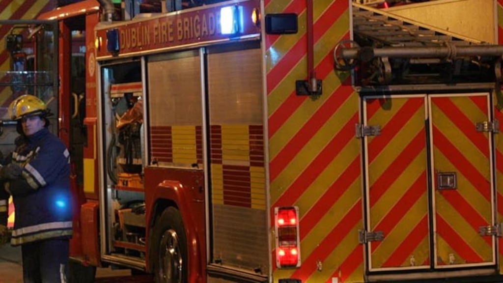 Three units of the Dublin Fire Brigade attended a fire in  Dublin last night.