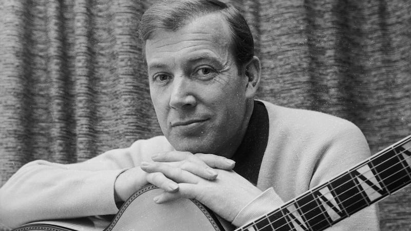 Irish singer and entertainer Val Doonican pictured shortly after the release of his record The Special Years in 1965. Photograph: John Pratt/ Keystone Features/ Getty Images
