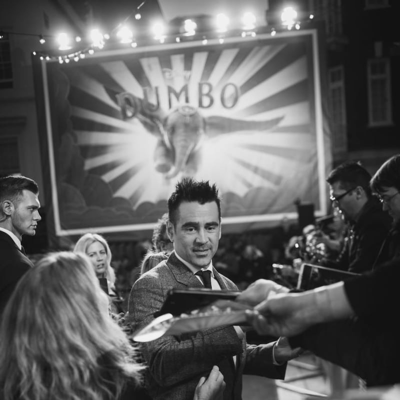 Colin Farrell at Dumbo’s London premiere. Photograph: Gareth Cattermole/Getty for Disney