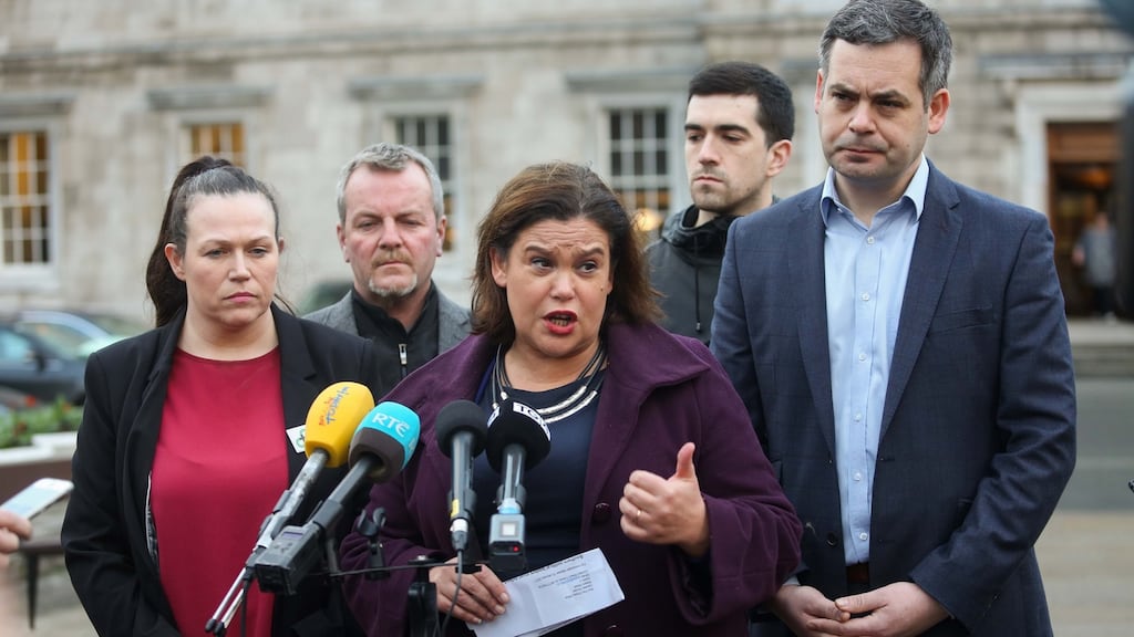 Mary Lou McDonald’s task is huge. To lead the party in a way that refutes the overwhelming sense, even among neutrals, that Sinn Féin is deeply controlled by a Belfast conclave. Photograph: Gareth Chaney/Collins