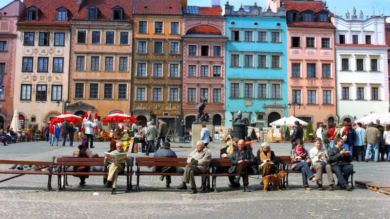 Castle Square, Warsaw, Poland. Photograph: Getty Images