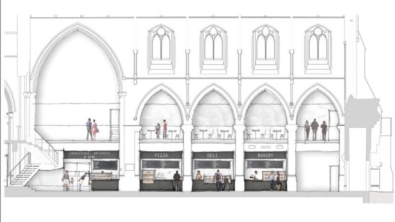 Plans for the new food hall for casual dining