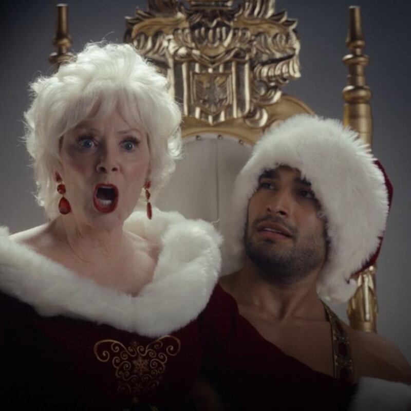 Acting: Sam Asghari with Jean Smart in Hacks. Photograph: HBO Max