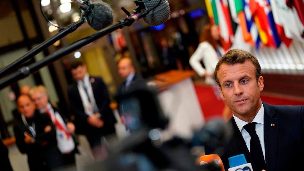 French president Emmanuel Macron: his influence in Europe is growing as Angela Merkel’s slips away. Photograph: Kenzo Tribouillard