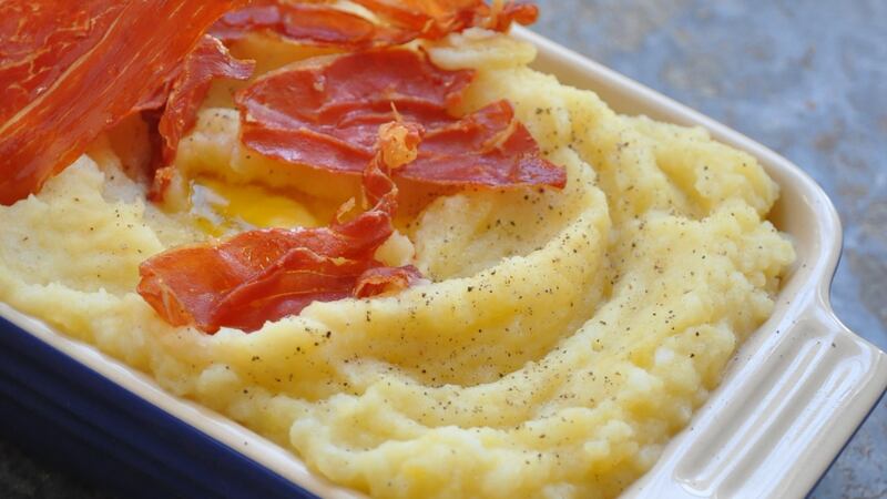 Give Me Five: Clapshot with Parma ham crisps