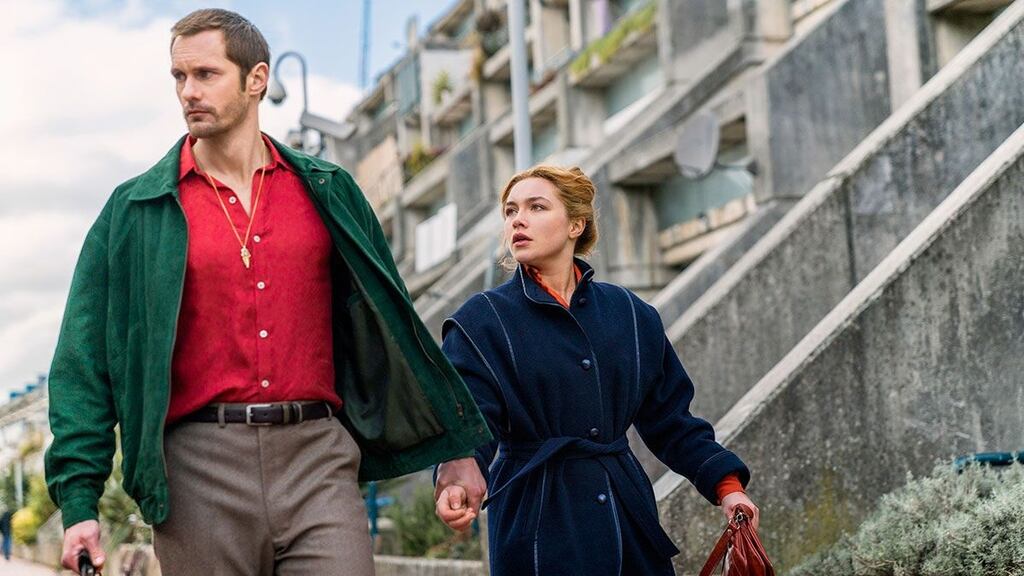 Still beating: Alexander Skarsgård and Florence Pugh in ‘The Little Drummer Girl’
