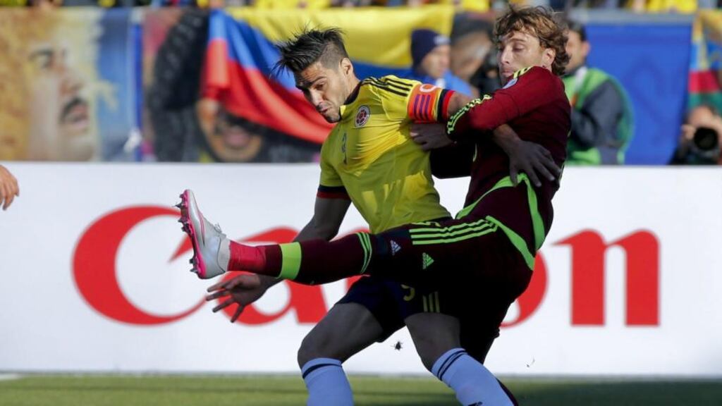 Radamel Falcao (left) could join Chelsea on loan next season. Photograph: EPA