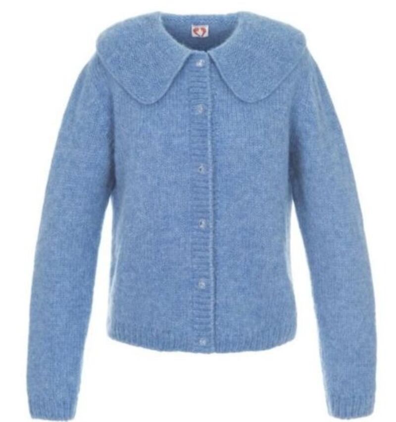 Pale blue Ciara cardigan from Shrimps €390 (shrimps.com)