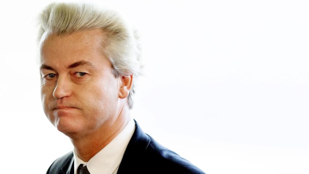 Dutch right wing Freedom Party leader Geert Wilders: “The popularity of the government is dwindling again and the threat of attack posed by returning jihadists with connections to Islamic State gives Wilders a stronger profile.” Photograph: Sander Koning/EPA
