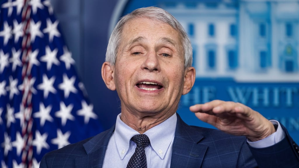 Dr Anthony Fauci urged Americans to take a vaccine if they had not already done so and to take a booster if eligible. Photograph: Jim Lo Scalzo/EPA