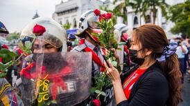 ‘She is a hero’: Women on the front lines in Myanmar’s anti-coup protests
