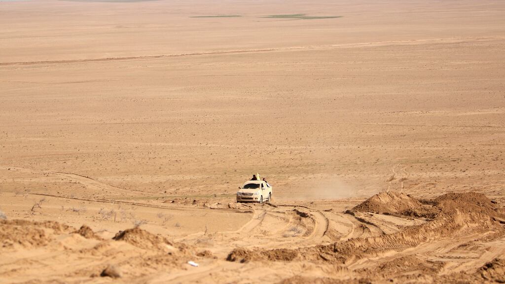 The outskirts of  Raqqa, Syria. At least 33 people were killed in an air strike that hit a school sheltering displaced people near  Raqqa. File photograph: Rodi Said/Reuters