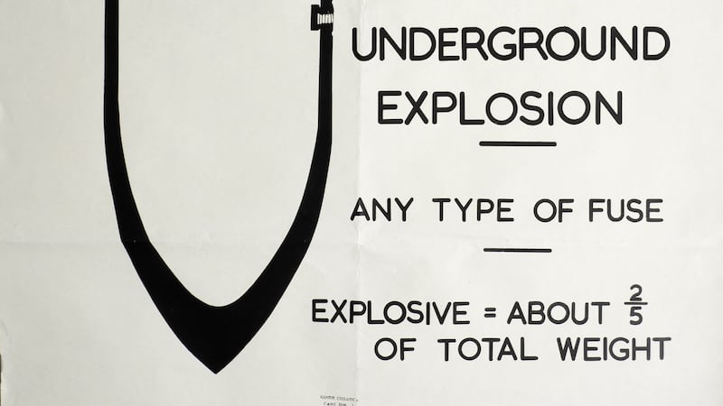 Ceann den dá phóstaer a d’eisigh An Roinn Cosanta thar ceann an Scoil Chosaint Shibhialta sna 1940-50í. Grianghraf le caoinchead Whytes.com
