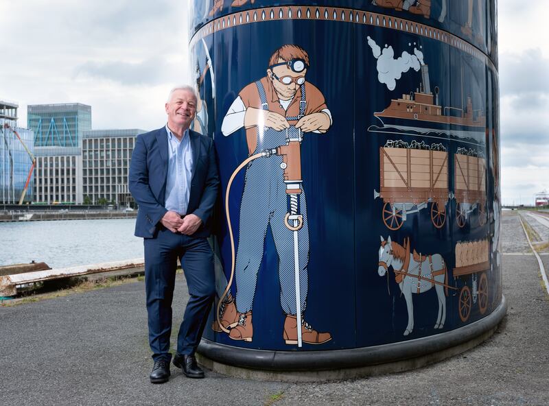 Gasworks by John Kindness is located on Sir John Rogerson's Quay in Dublin