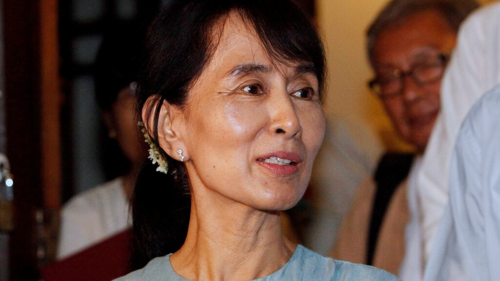 Aung San Suu Kyi will be the only woman in the cabinet of the new Myanmar government, led by the National League for Democracy. Photograph: Nyein Chan Naing/EPA/File photo