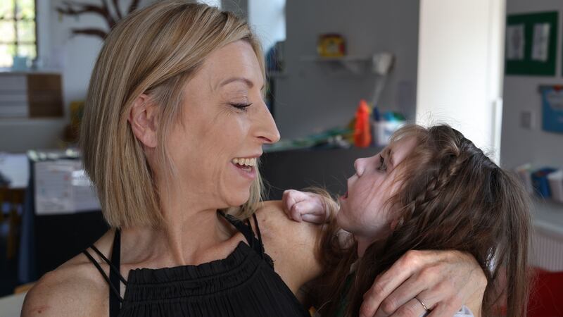Tracy Carroll with her daughter Willow. Photograph: Dara Mac Dónaill