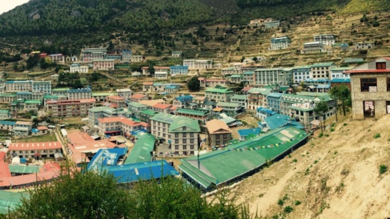 Namche Bazaar is the largest village in the Khumbu. It is traditionally a trading post, hence the second part of the name.
