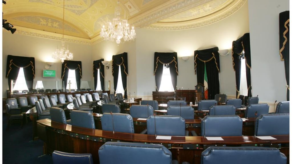 The Seanad Chamber: A succession of Labour Senators and TDs declared yesterday that they will vote No on polling day. Photograph: Alan Betson/The Irish Times