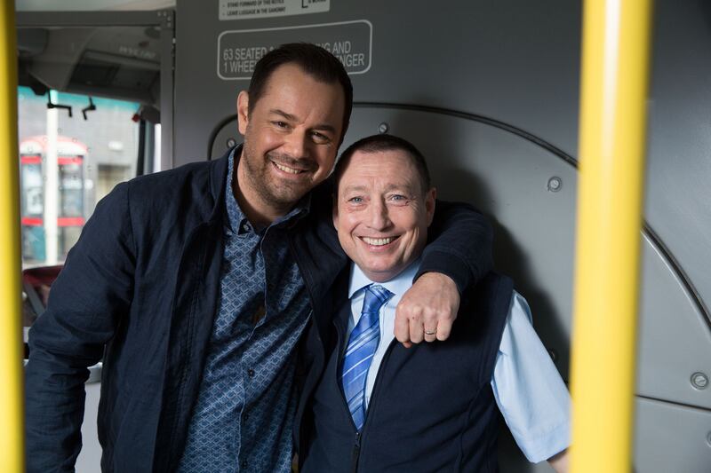 EastEnders: Lee MacDonald with Danny Dyer. Photograph: Jack Barnes/BBC