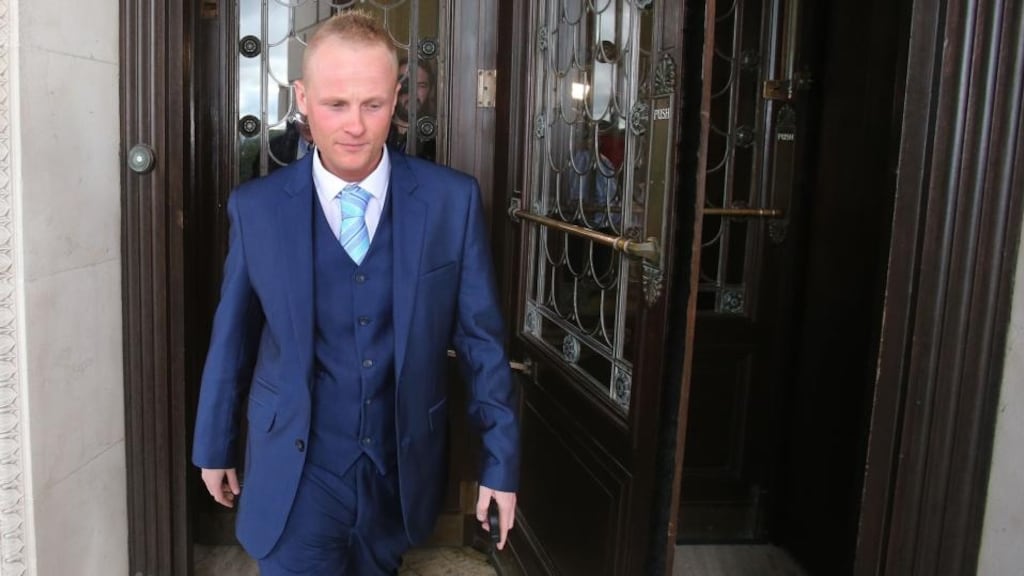 Jamie Bryson leaving Parliament Buildings in Belfast where he gave evidence to Stormont’s finance committee on the controversial sale of Nama’s NI assets to a US investor. Photograph: Niall Carson/PA Wire