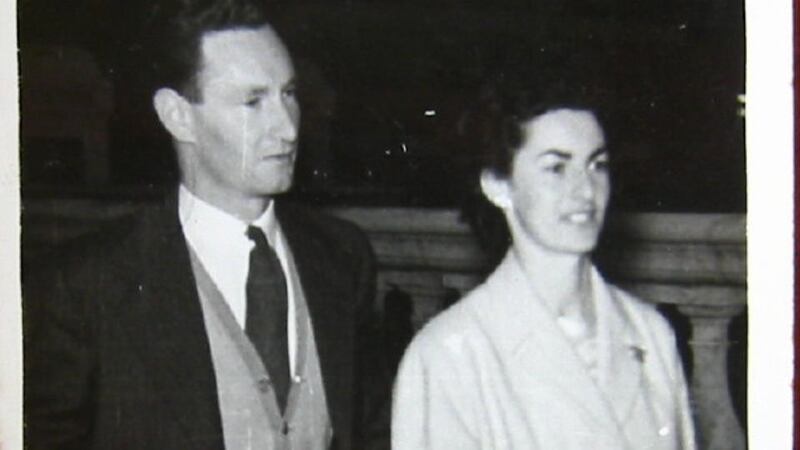 Photograph of Brian Dillon’s parents crossing O’Connell Bridge – ‘It is one of only two photographs of my parents that I own.’