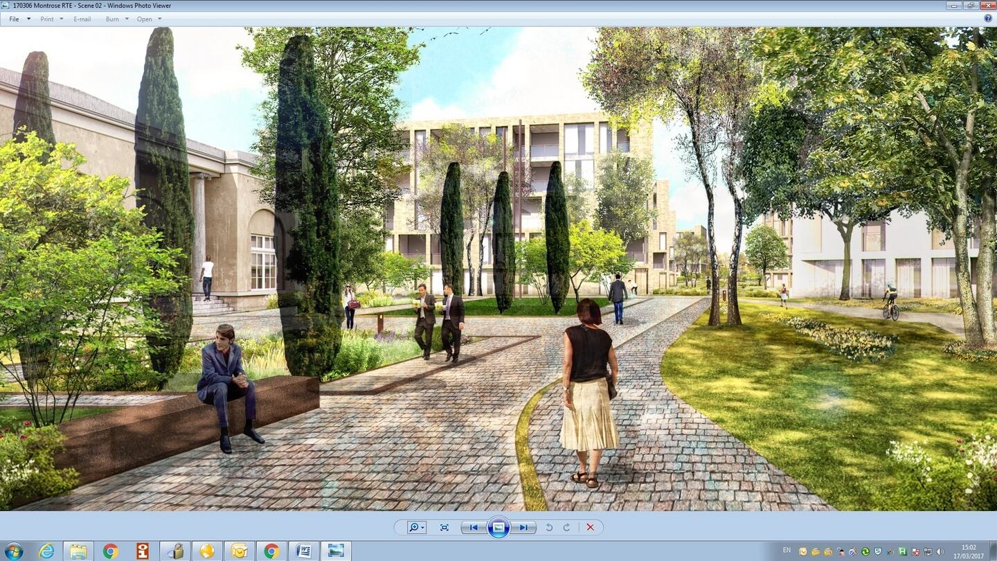 Artist’s impression of possible development on the Montrose site