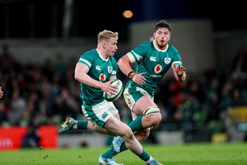 Jamie Osborne and Joe McCarthy are both in line to play for Ireland against Wales on Saturday. Photograph: Billy Stickland/Inpho