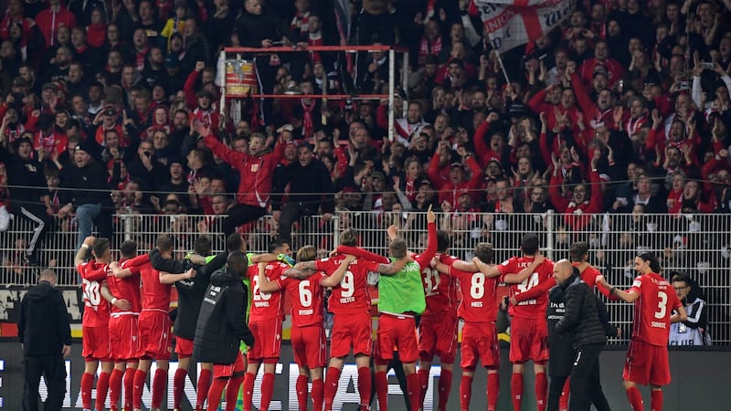 FC Union Berlin playes have agreed to give up their salaries during the coronavirus crisis. Photograph: Tobias Schwarz/Getty/AFP