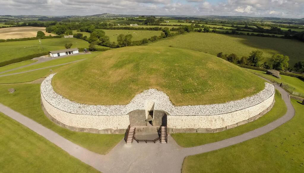 An aerial view of the megalithic tomb at Newgrange. Recognition of our mortality is central to being human, and that has been the way over 10,000 years. Photograph: Noel Meehan