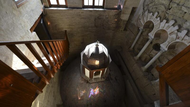 Inside view of the bell tower of the Great Mosque of Córdoba. Photograph: Rafa Alcaide/EPA