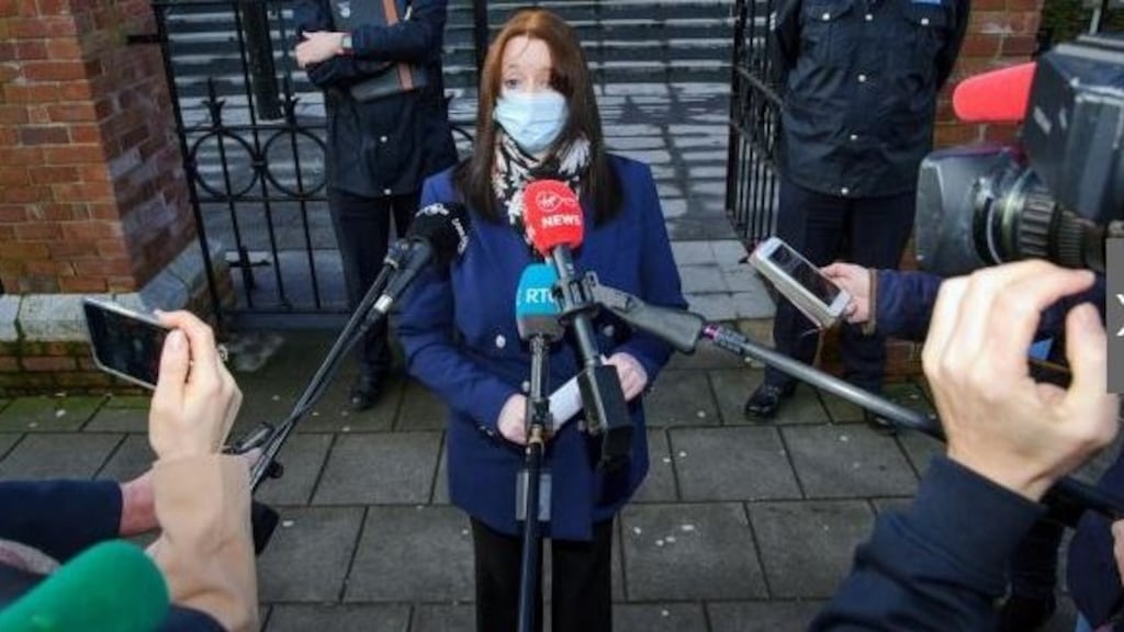Una Ring, pictured in February, outside Cork Circuit Criminal Court. Photograph: Daragh McSweeney/Cork Courts Limited