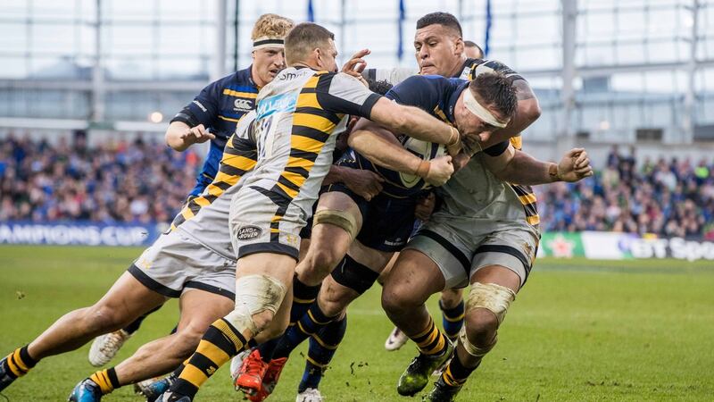 Jack Conan carries hard against Wasps in 2017. Photograph: Morgan Treacy/Inpho