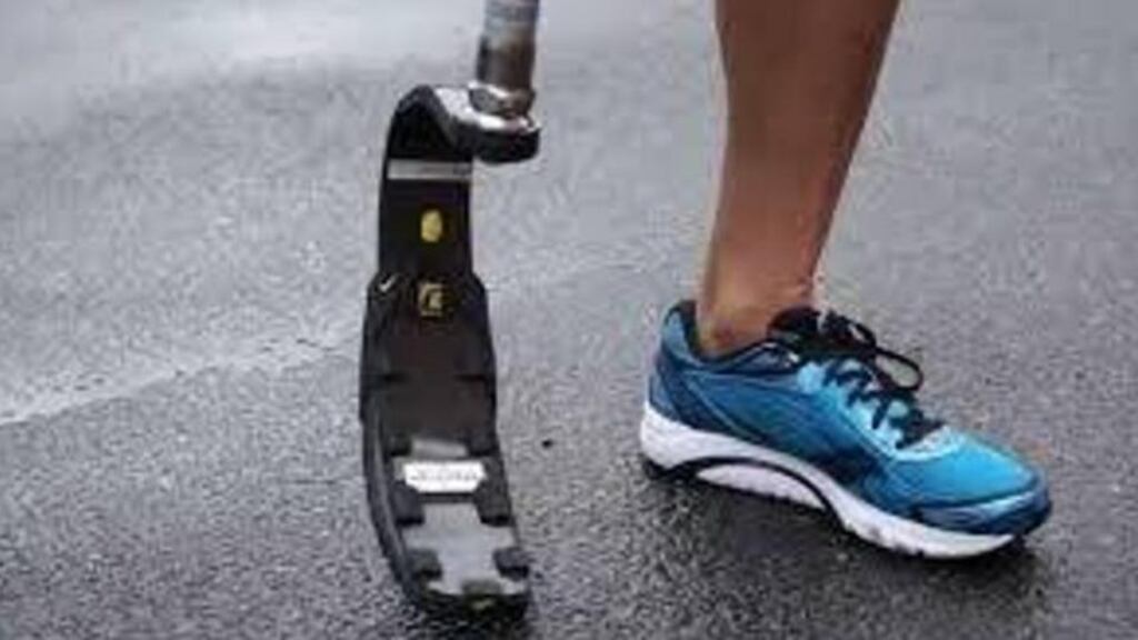 Gardaí are appealing for information about the theft of a carbon fibre running blade from a car in Clones, Co Monaghan. Photograph: An Garda Síochána Facebook.