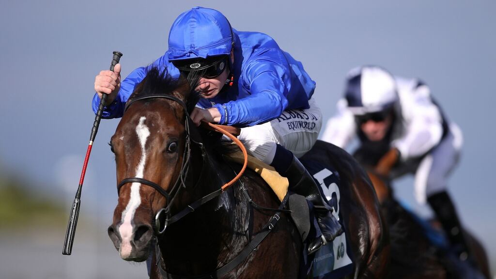 Royal Marine ridden by Oisín Murphy wins the Gary Reid Memorial British EBF Maiden Stakes during day three of the 2018 William Hill St Leger Festival at Doncaster Racecourse on Friday. Photograph: Tim Goode/PA Wire