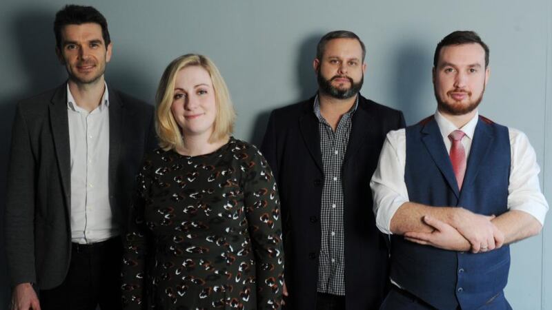 Niall Dennehy, Fiona Edwards Murphy, Theo Goyvaerts and Richie Power. Photograph: Aidan Crawley