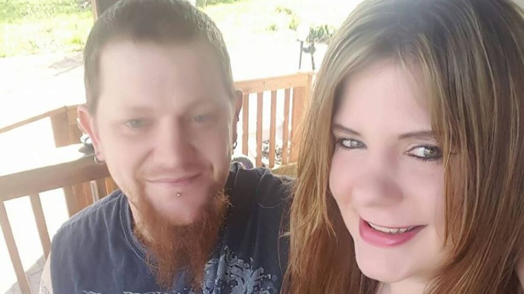 Mark Leo Gregory Gago (42 – left), killed his parents, his girlfriend Shaina Sweitzer (31 – right) and their infant daughter on Saturday night, the Clackamas County Sheriff’s Office in Oregon said. File photograph: Facebook