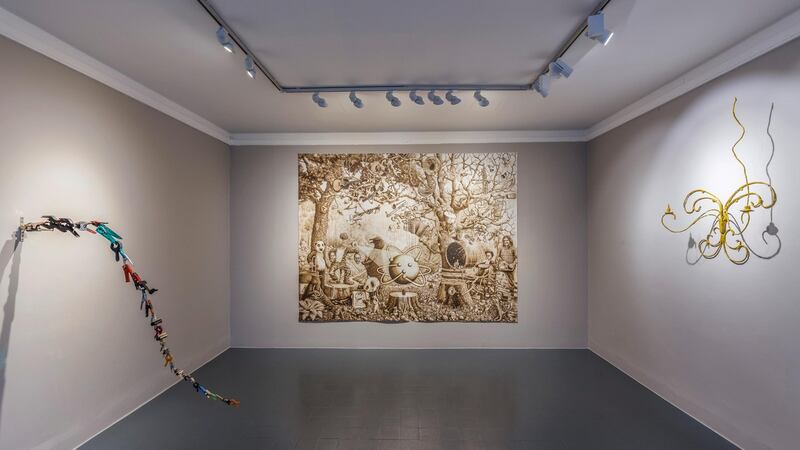 Liam O’Callaghan, Nevan Lahart and Hannah Fitz at ‘The Way Things Go’, Butler Gallery