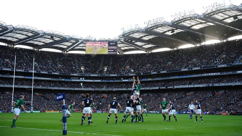 Ireland take on Scotland at Croke Park during the 2010 Six Nations. Photo: Getty Images for RBS