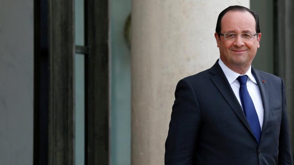 French president François Hollande called for urgent action to tackle the lack of jobs and training for young people in Europe. Photograph: Reuters/Benoit Tessier