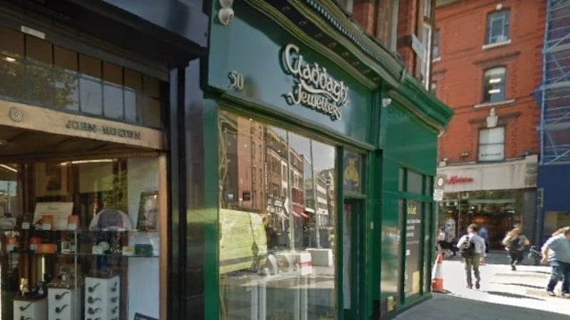 Claddagh Jewellers’ shop on Nassau Street. Photograph: Google