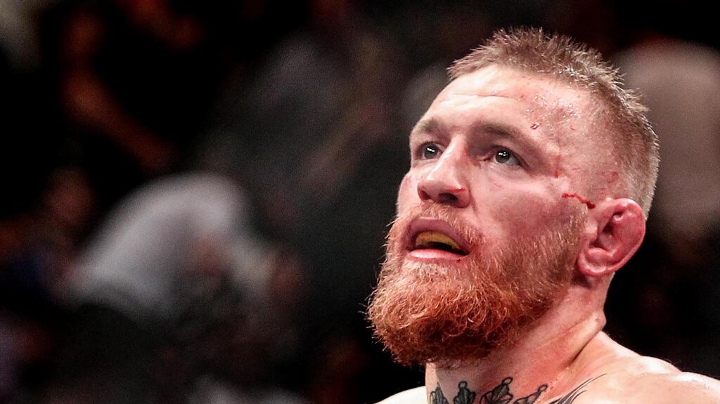 Conor McGregor: “I’m humble in victory or defeat. I took a chance to move up in weight and it didn’t work.” Photograph: Raymond Spencer/Inpho