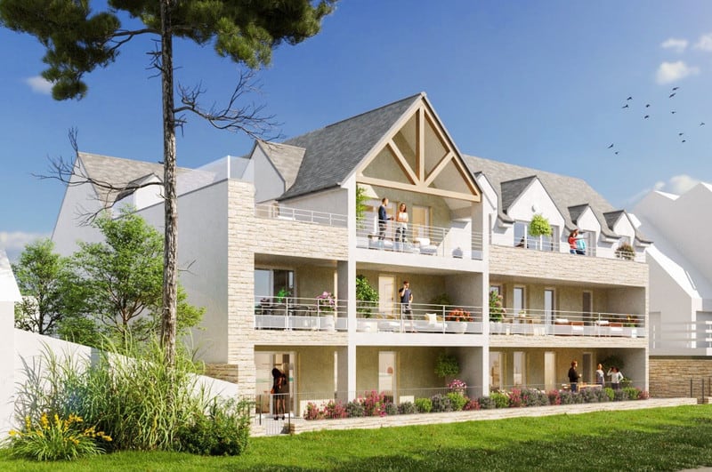 CGI of apartment building in Brittany