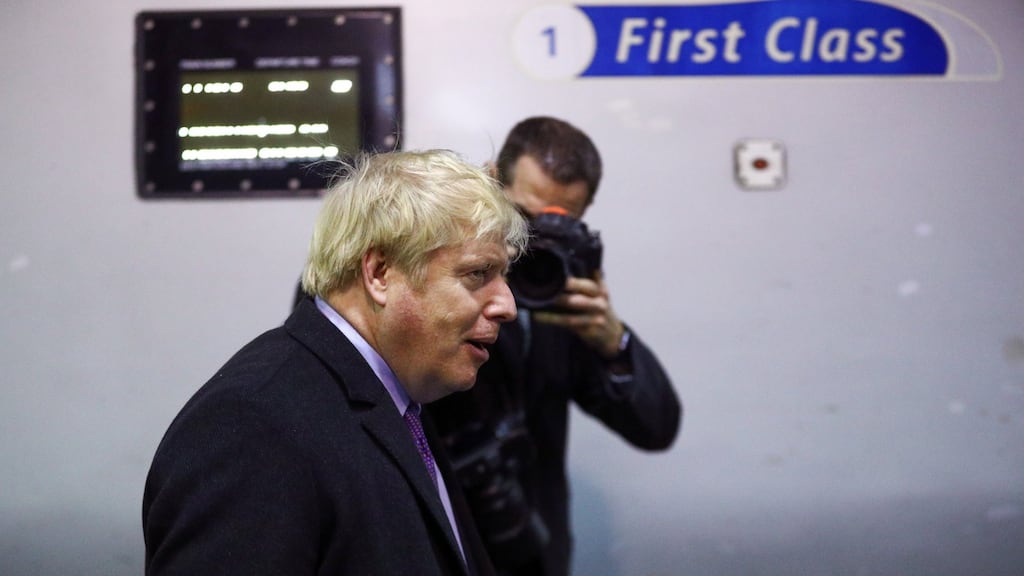 Throughout the campaign, Boris Johnson has portrayed his government as a new one, as opposed to the Conservatives seeking a fourth term in office. Photograph: Hannah McKay/Getty Images
