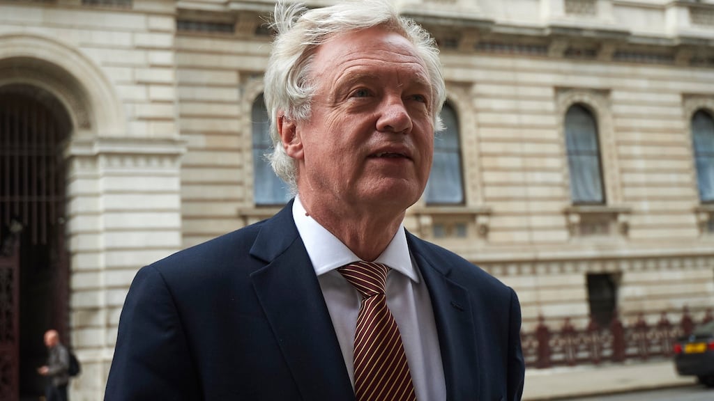 British secretary of state for exiting the European Union (Brexit minister) David Davis: His appointment, in conjunction with those of Boris Johnson as foreign minister and Liam Fox in trade, led Angus Robertson, leader of the Scottish National Party at Westminster,  to descibe the   cabinet as one of the most right-wing in the modern era. Photograph:  Niklas Halle’n/AFP/Getty Images