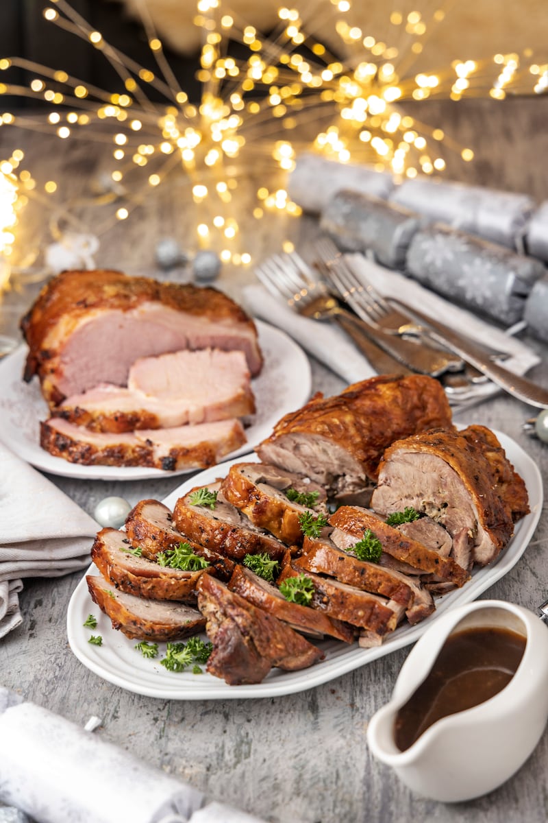 Stuffed turkey leg. Photograph: Harry Weir Photography