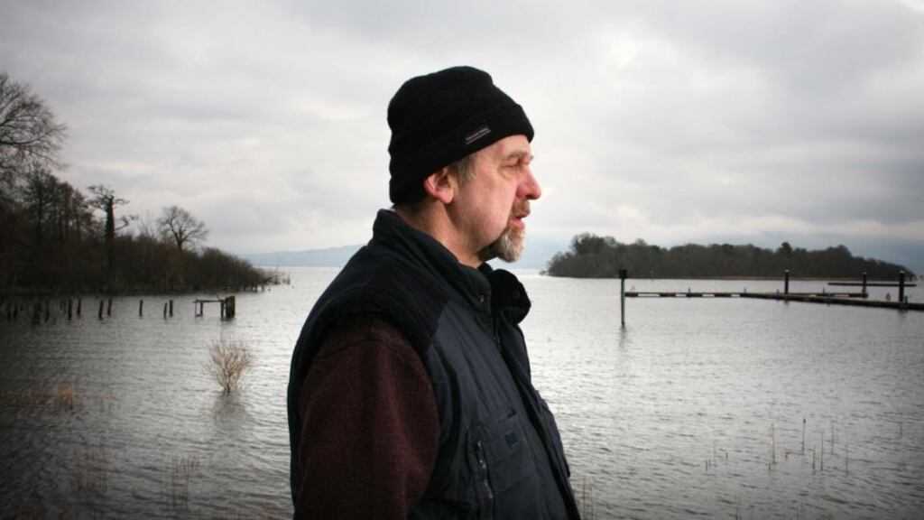 Michael Harding at Lough Allen, Co Leitrim. Photograph: Brian Farrell