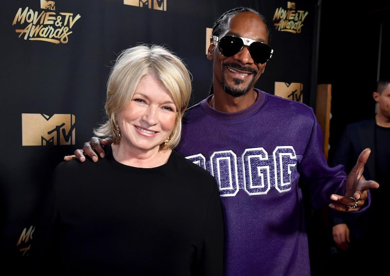 Martha Stewart and longtime friend Snoop Dogg (2017). Photograph: Jeff Kravitz/FilmMagic