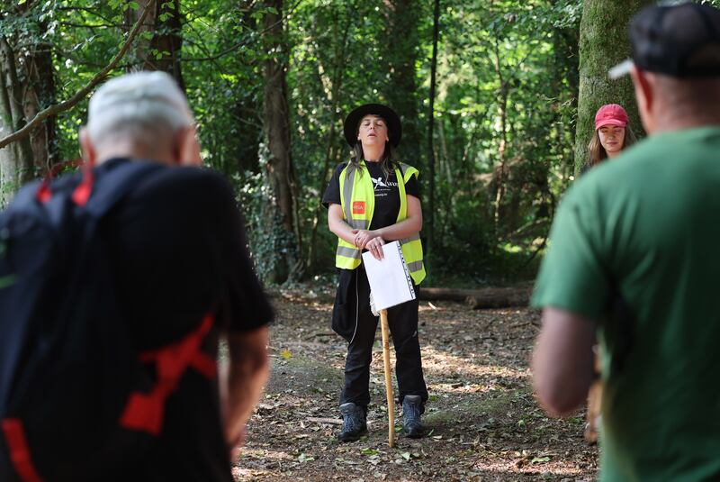 Siobhan Madden at the start of the walk in Donadea Forest