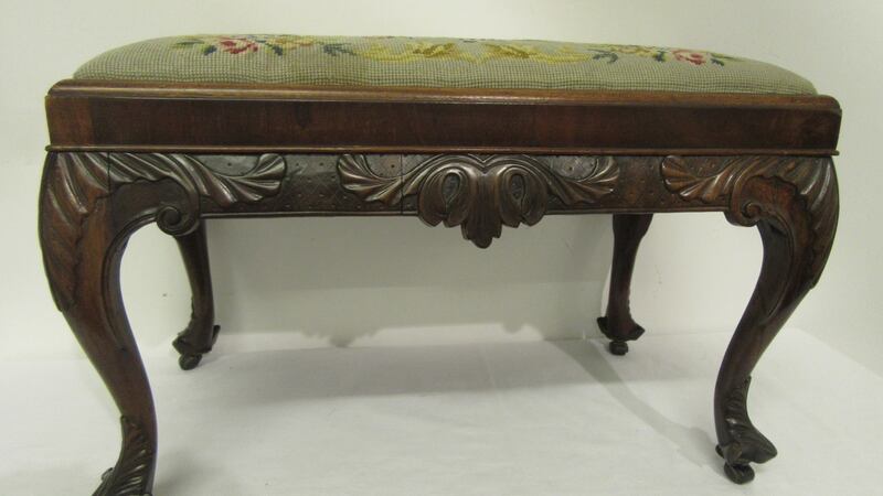 Irish Georgian needlework stool